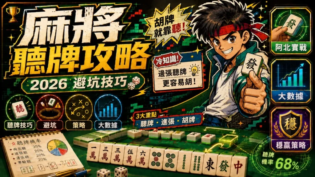 麻將聽牌技巧教學與避坑策略解析圖