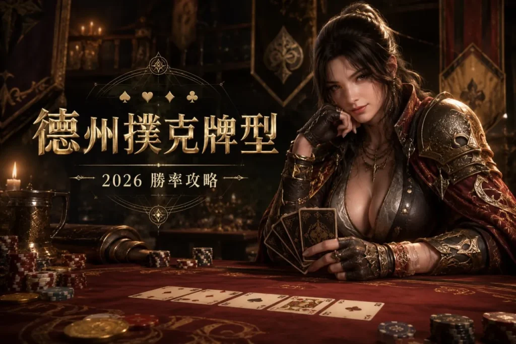 2026德州撲克牌型與勝率策略完整攻略封面圖