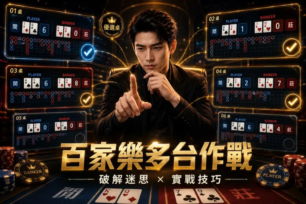 百家樂多台作戰破解必勝迷思與實戰技巧封面圖